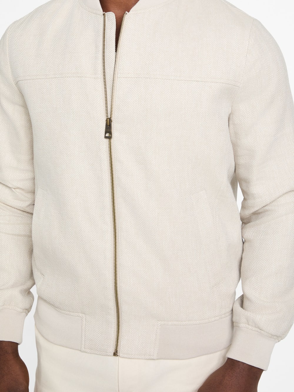 Eco Herringbone Flight Jacket