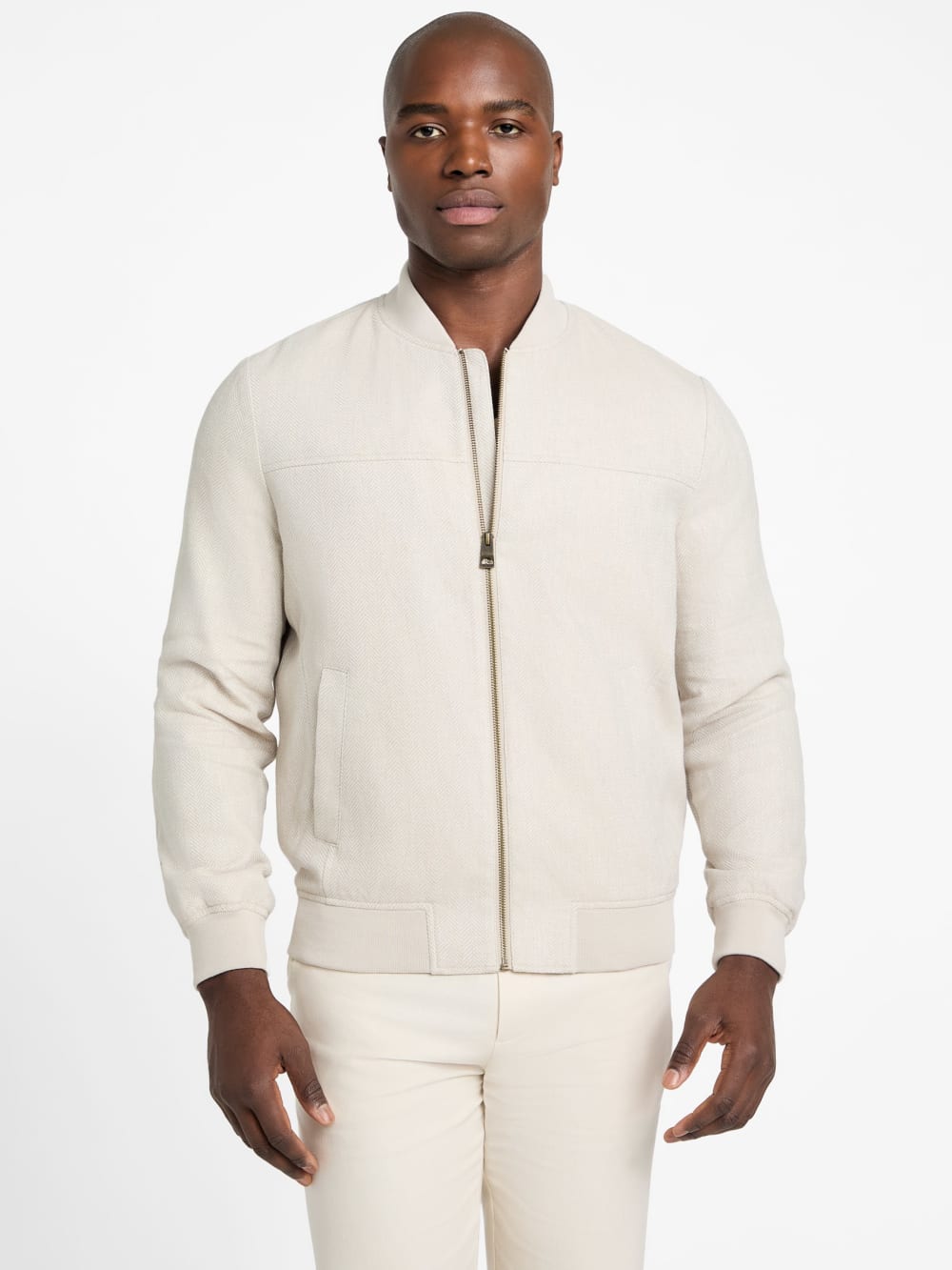 Eco Herringbone Flight Jacket