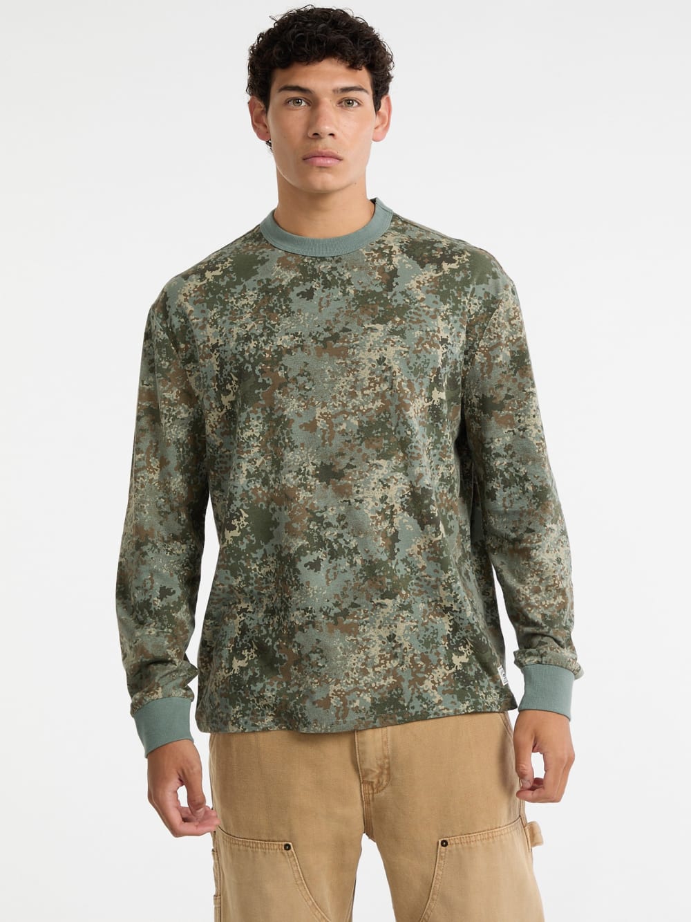 GUESS Originals Eco Camo Long-Sleeve Shirt