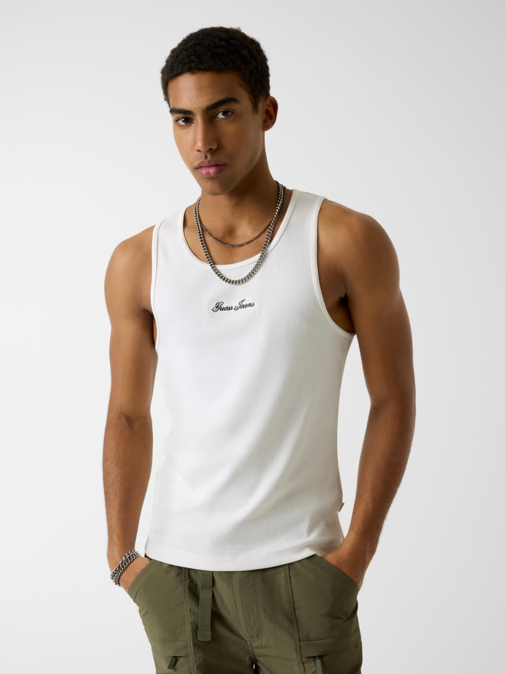 Embroidered tank top