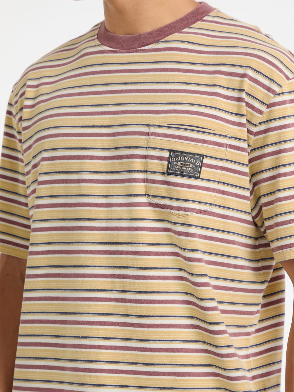 GUESS Originals Eco Horizontal Stripe Pocket Tee