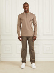 Long-Sleeve Zip Polo