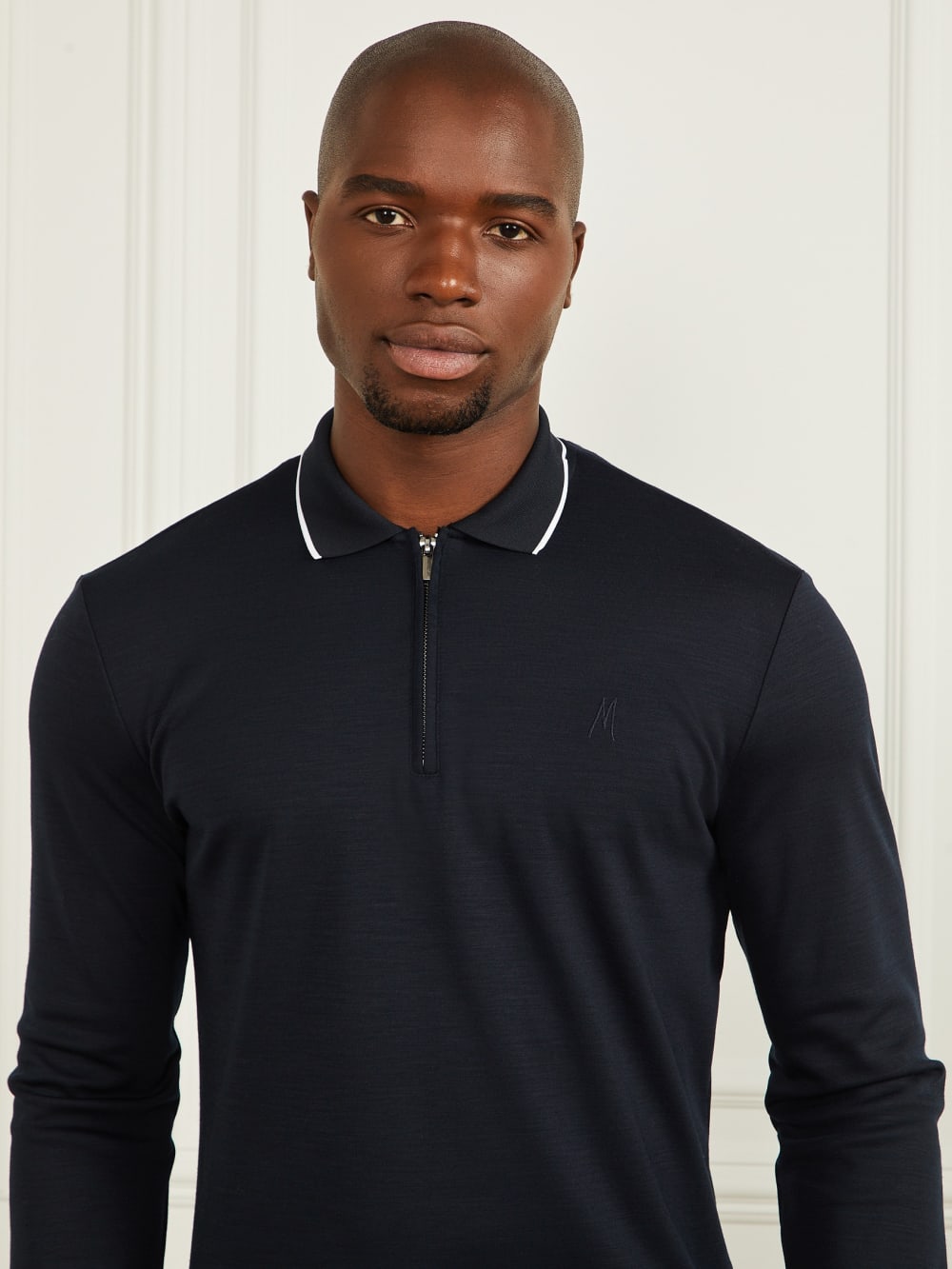 Long-Sleeve Zip Polo