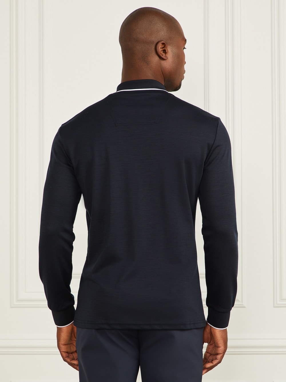 Long-Sleeve Zip Polo