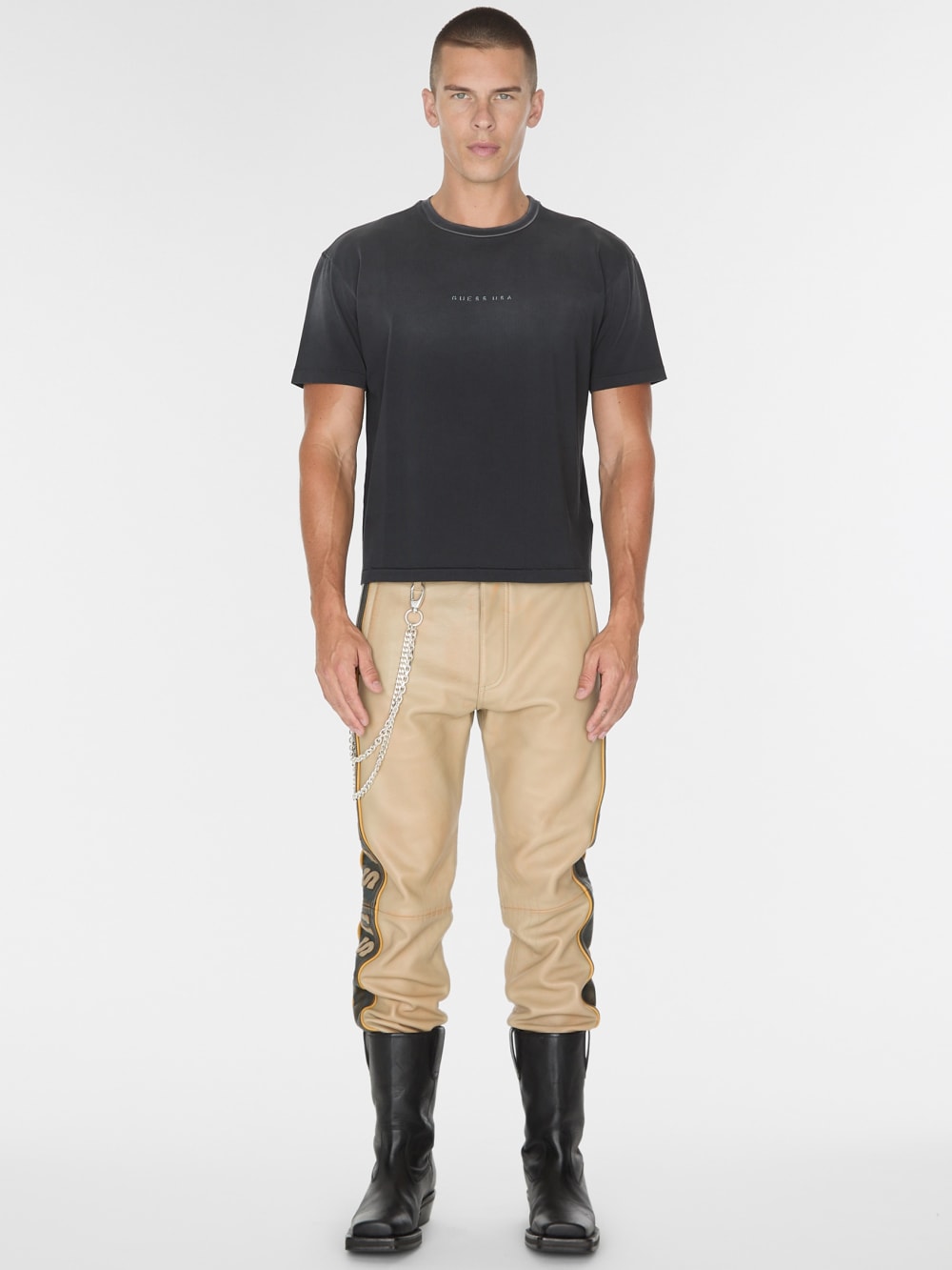 distressed logo tee