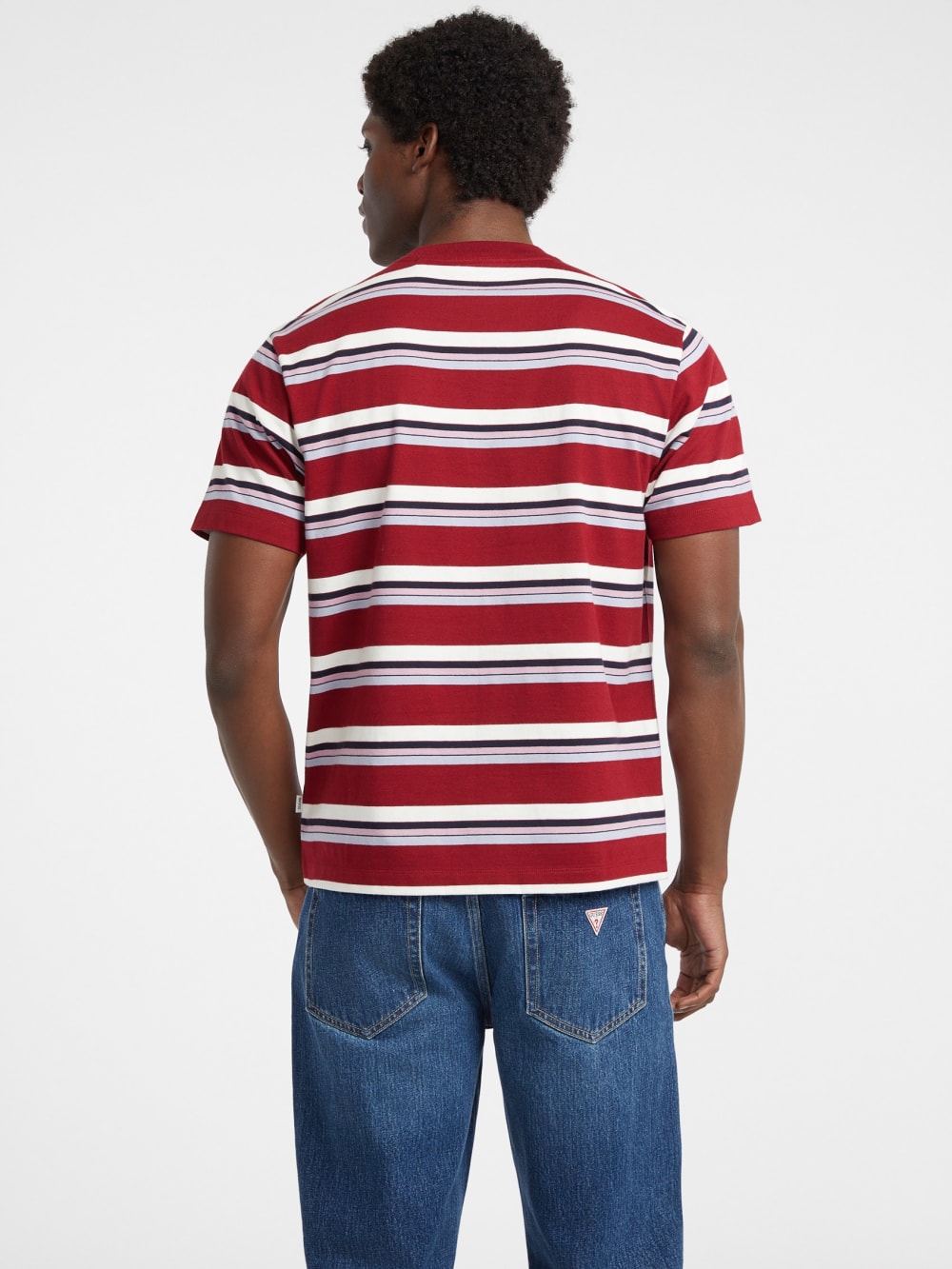 Regular Striped Embroidered Logo Tee