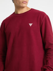 Waffle-Knit Mini Triangle Long-Sleeve Tee