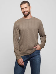 Textured Knit Long-Sleeve Top