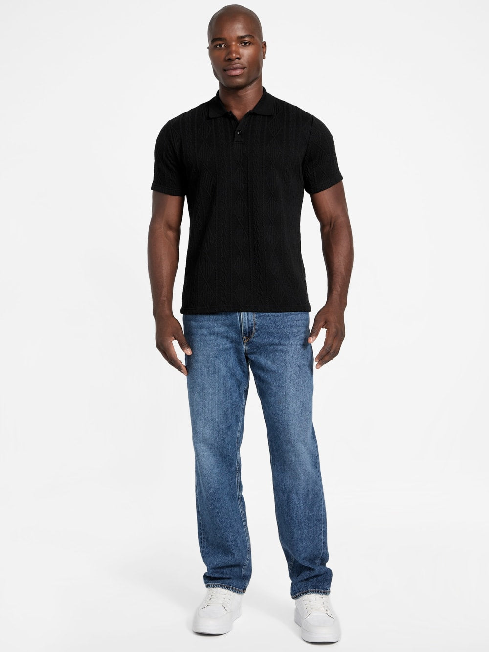 Olin Textured Knit Polo