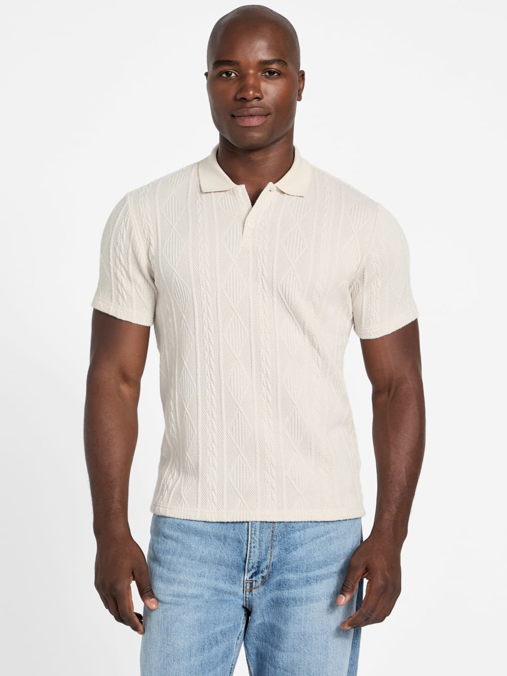 Olin Textured Knit Polo