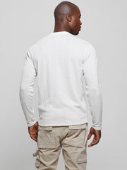 Textured Knit Long-Sleeve Top