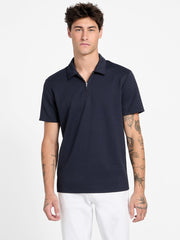 Eco Percy Textured Zip Polo