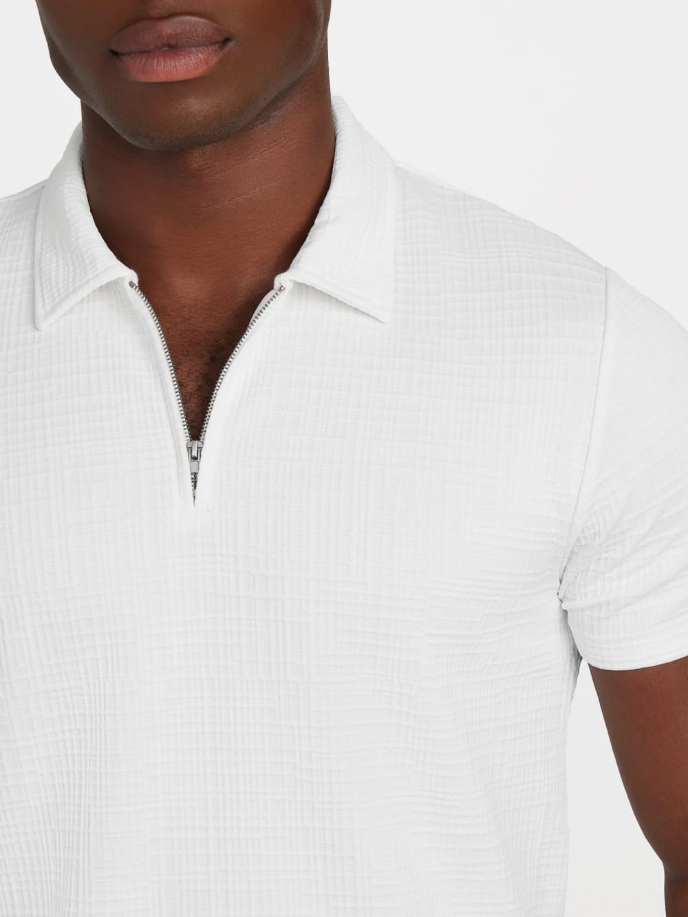 Eco Percy Textured Zip Polo