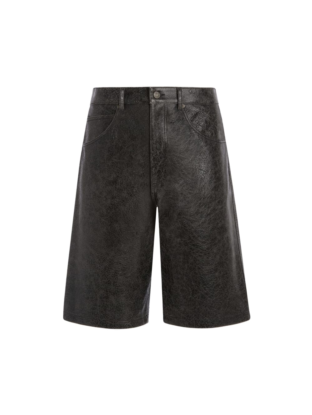 Cracked Leather Shorts