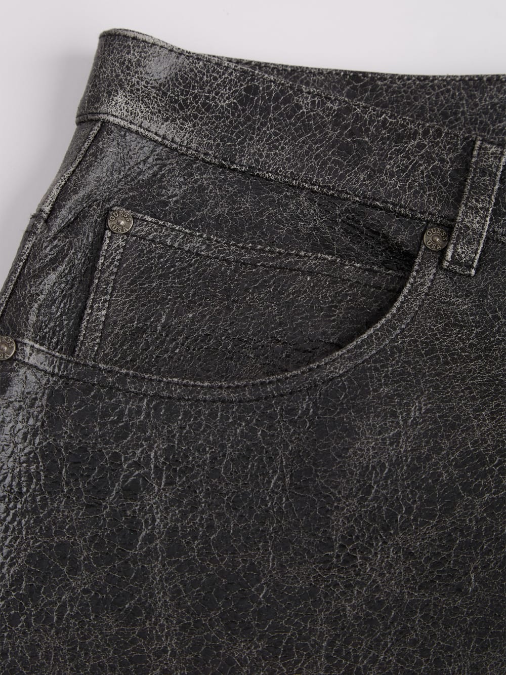 Cracked Leather Shorts