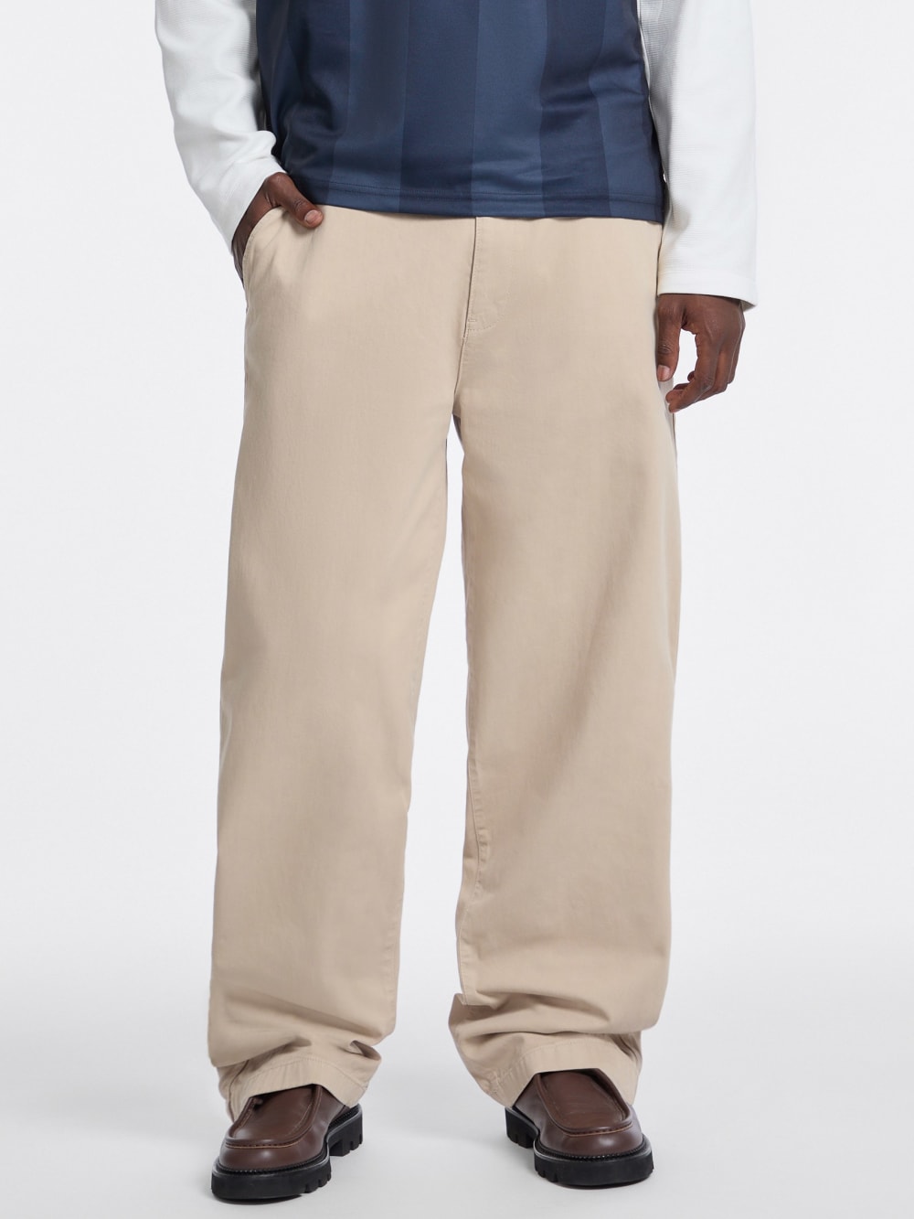 Wide Leg Chino Pants