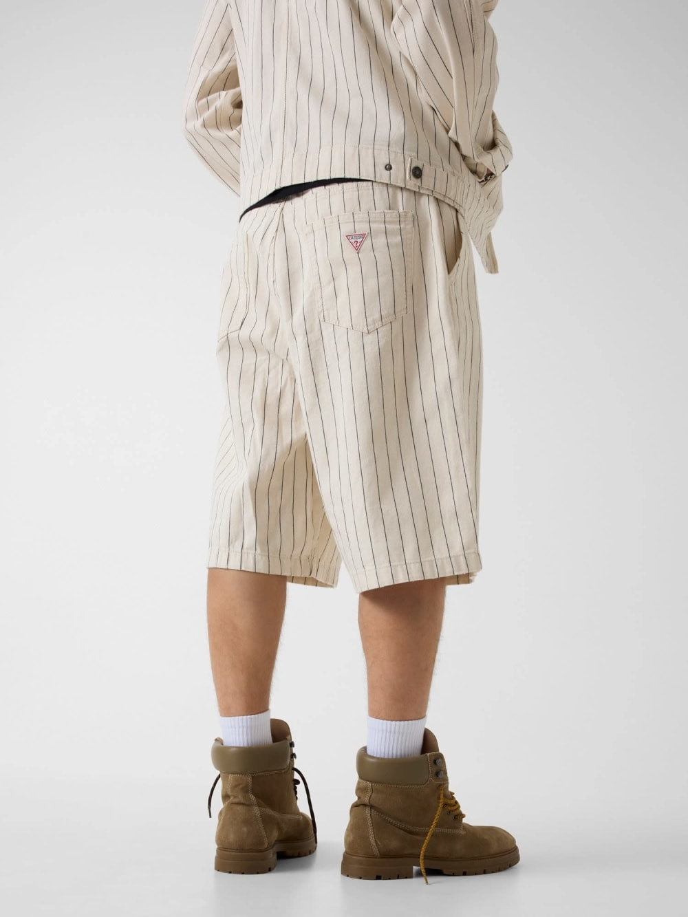 Striped baggy bermuda