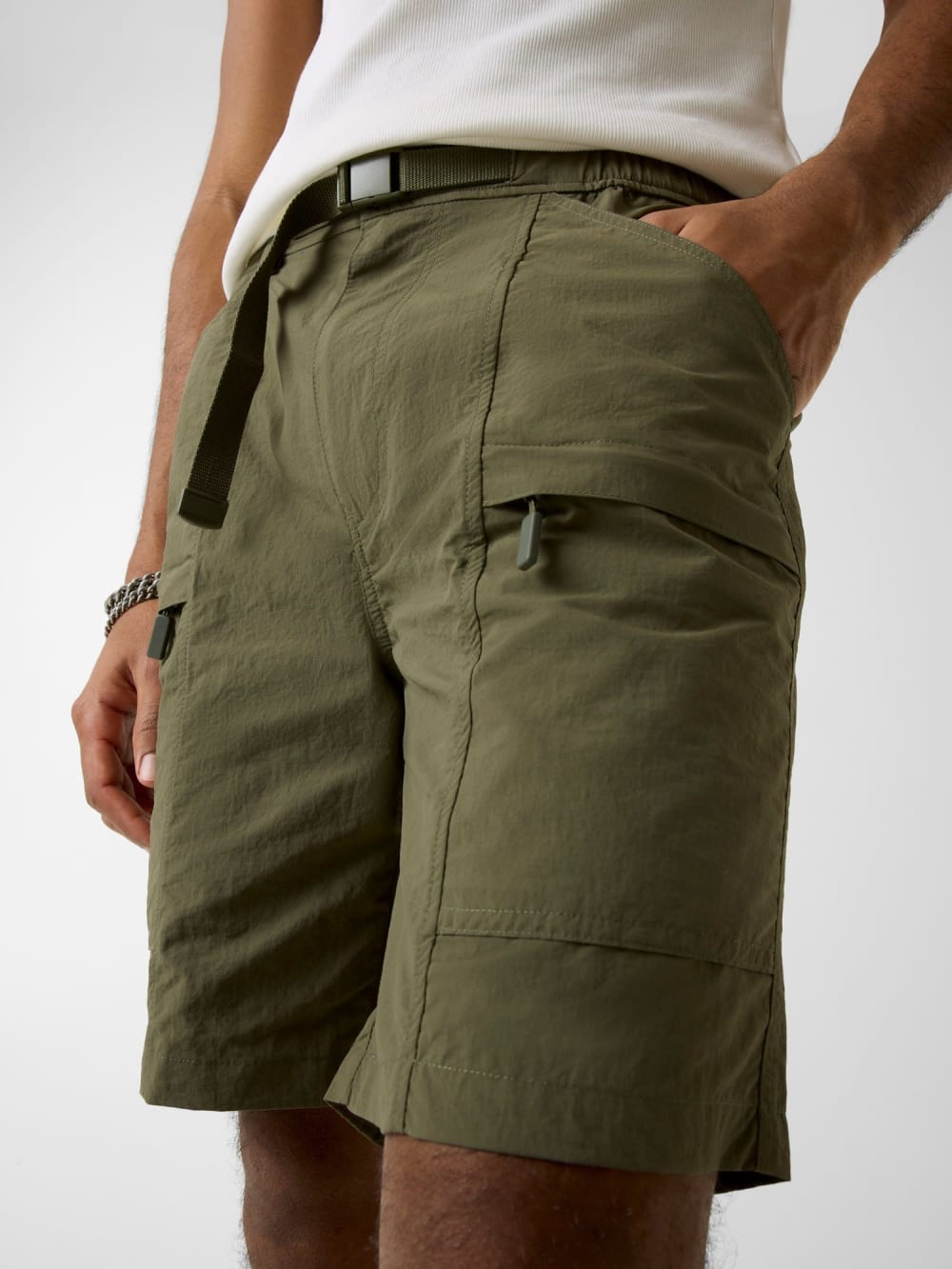 Belted shorts