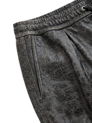 leather joggers