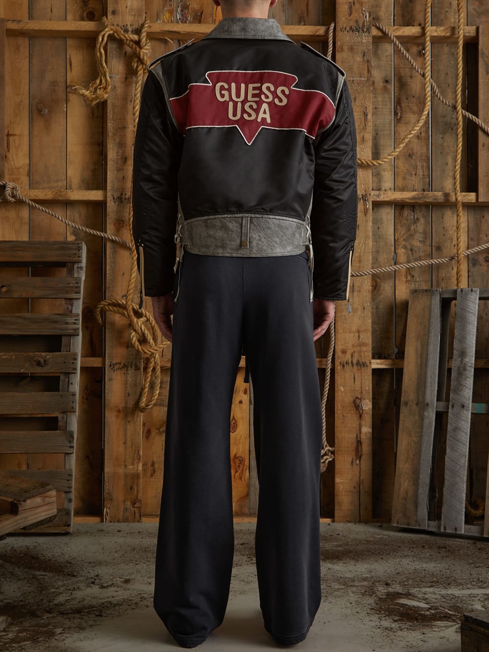 distressed logo sweatpants