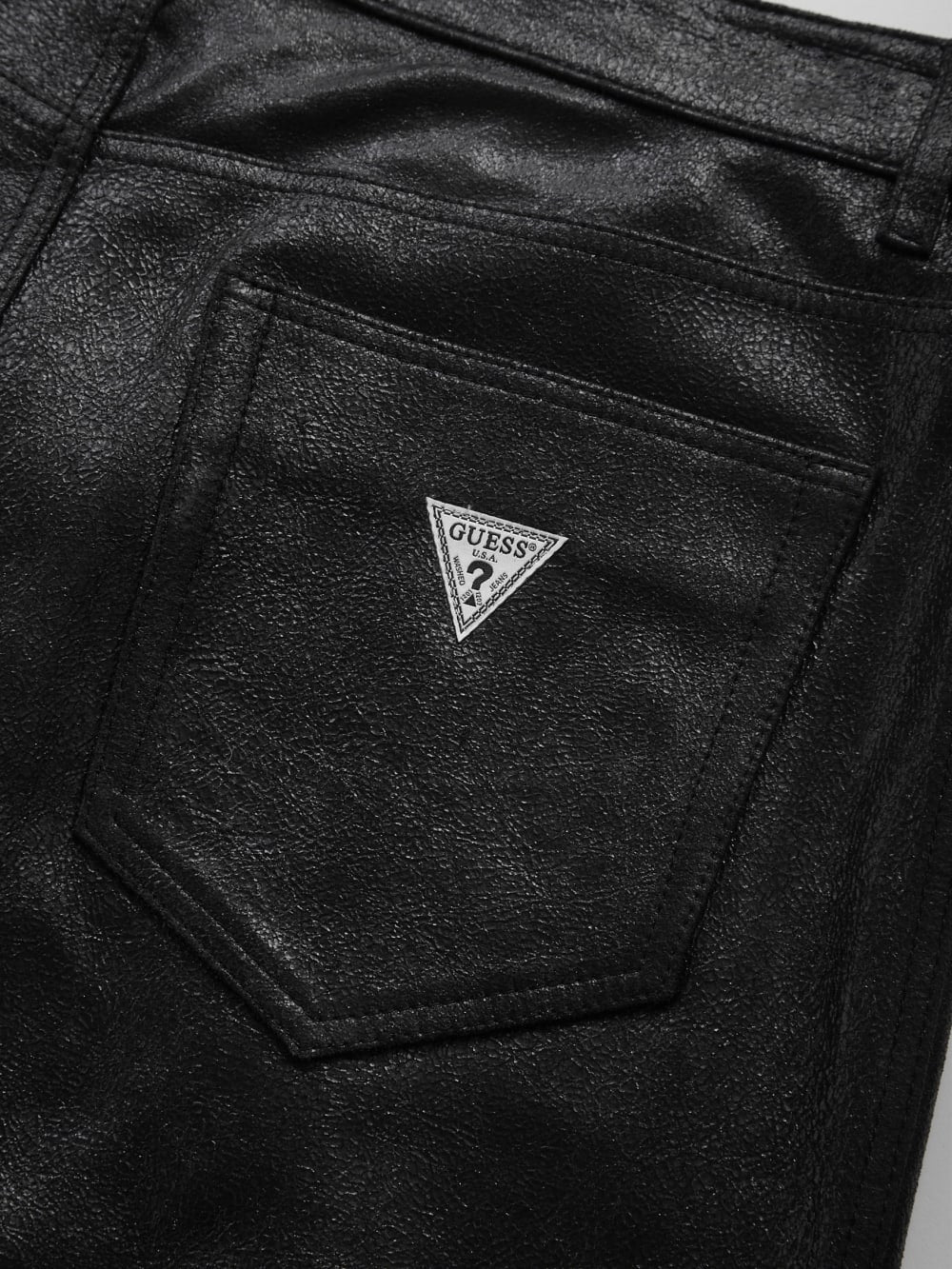 crackle leather short