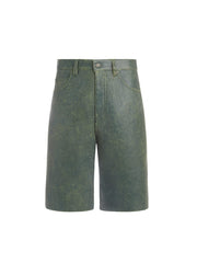 crackle leather short