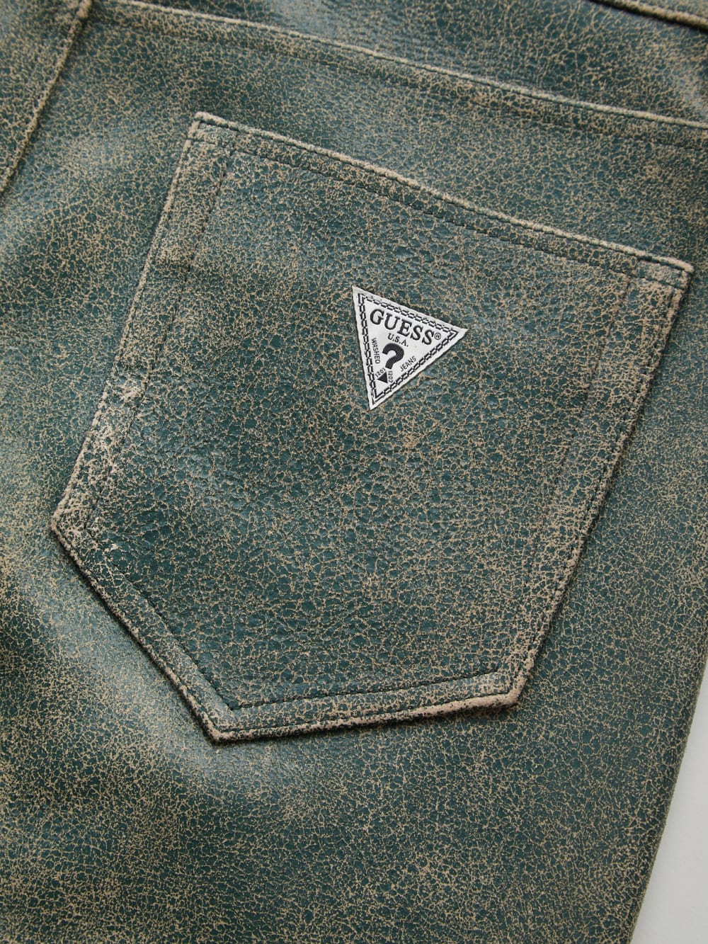 crackle leather short