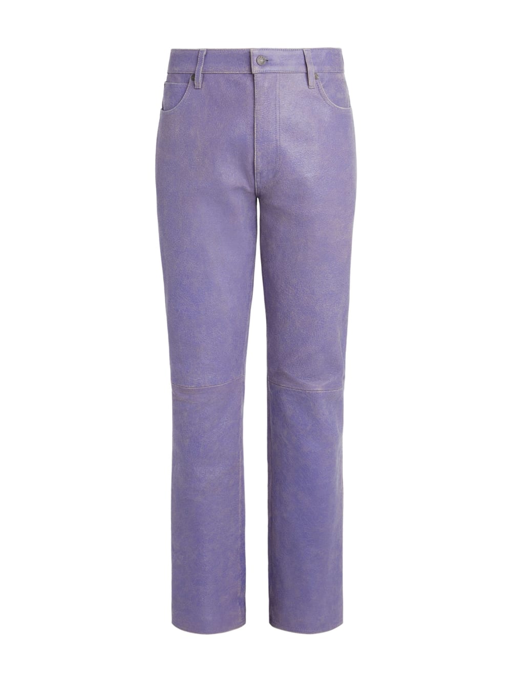 Cracked Leather Flared Pants