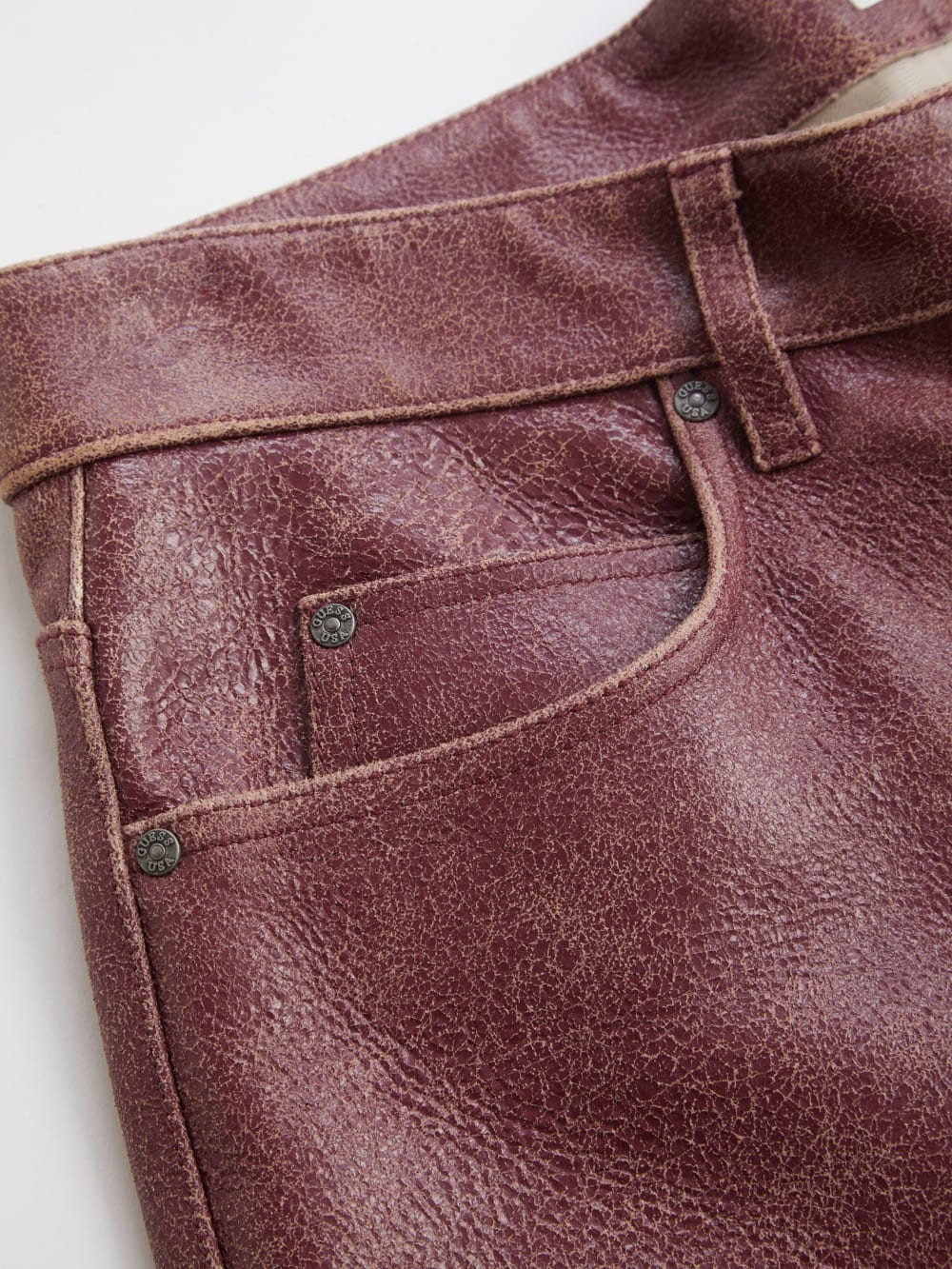crackle leather short