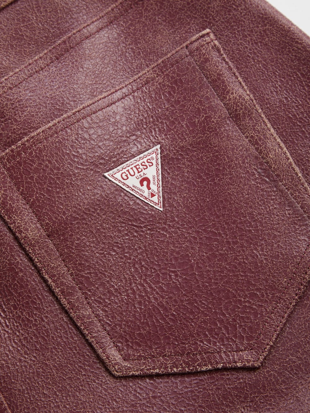 crackle leather short