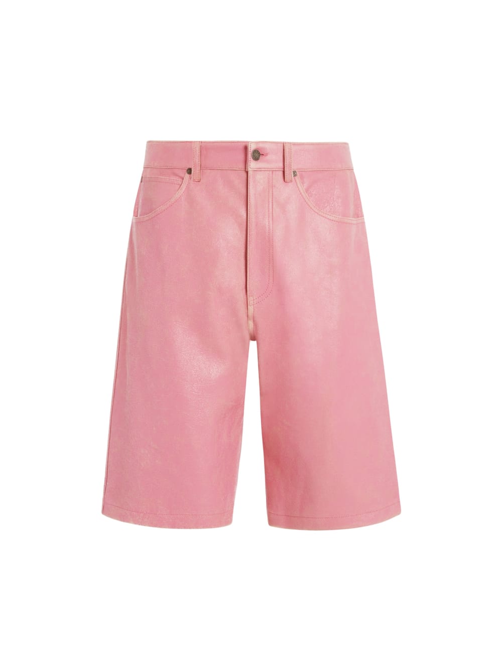 Cracked Leather Shorts