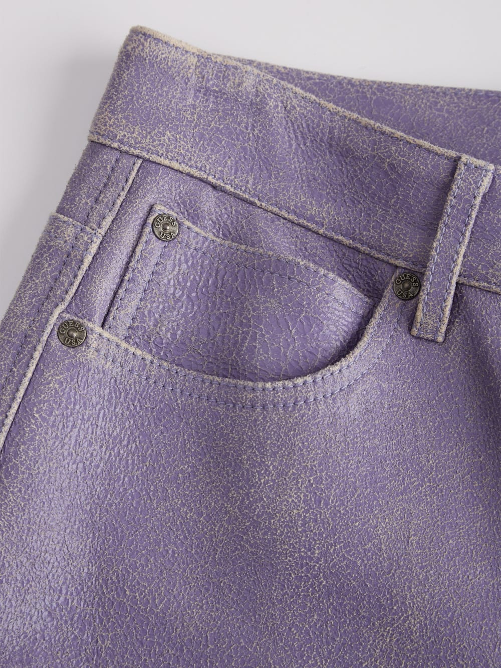 Cracked Leather Shorts