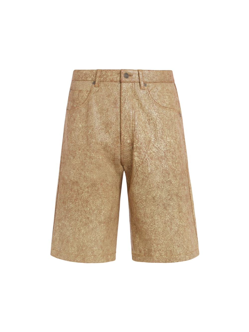 Cracked Leather Shorts