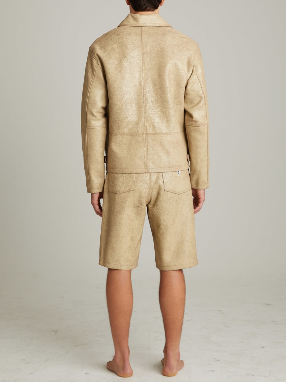 Cracked Leather Shorts