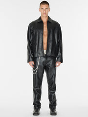 crackle leather pant