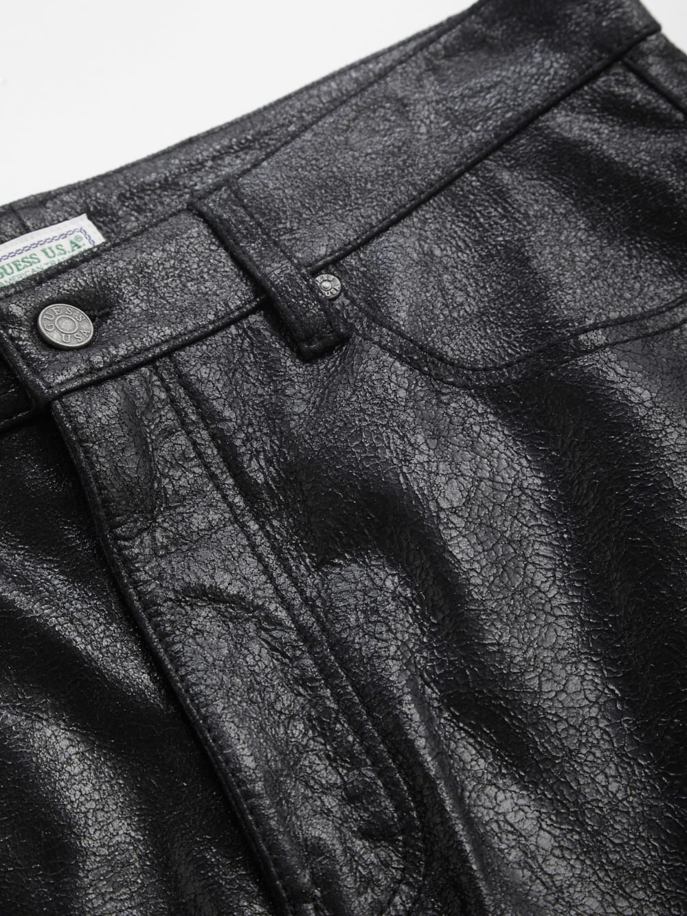 crackle leather pant