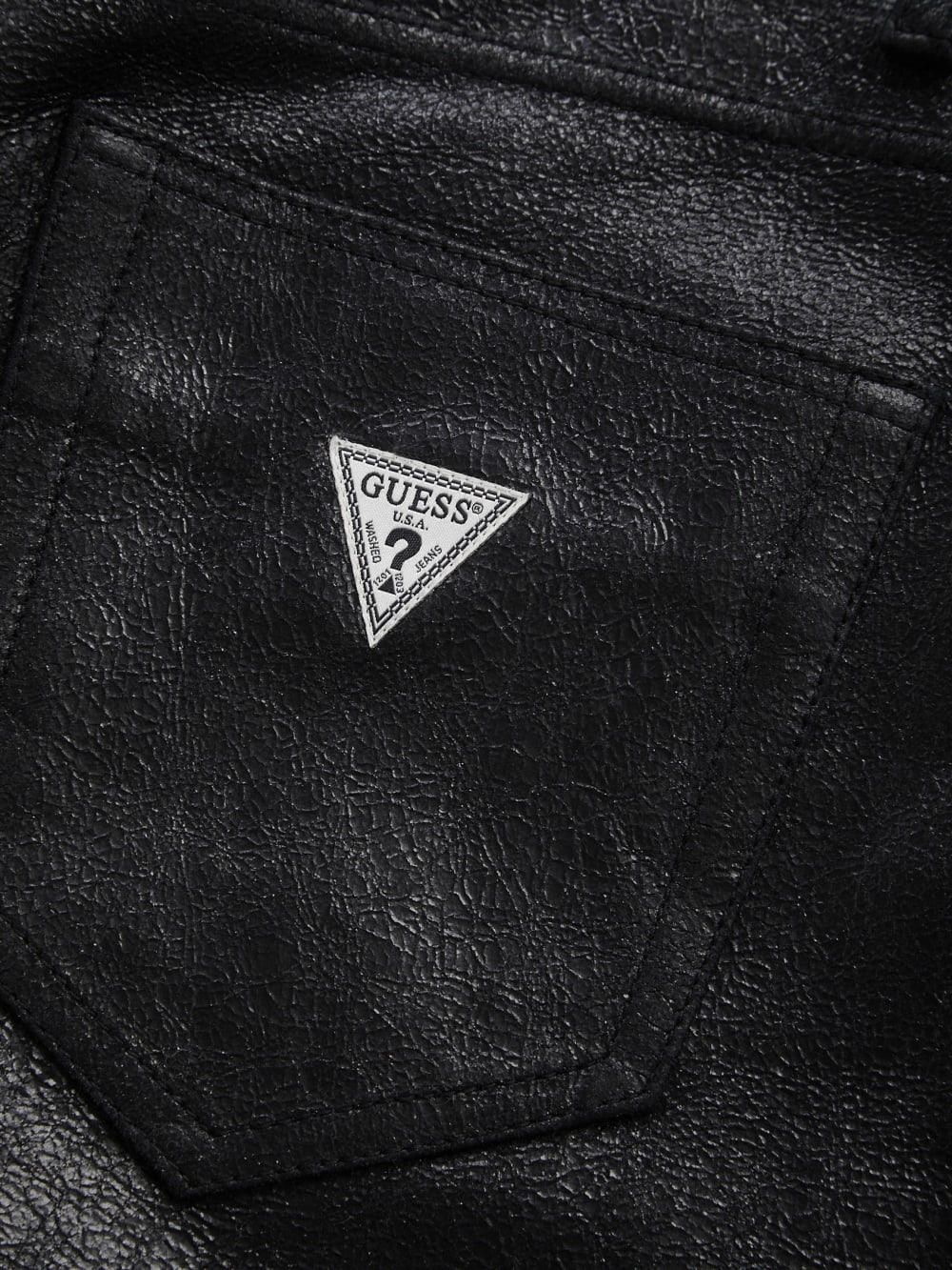 crackle leather pant