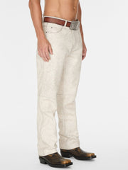 crackle leather pant