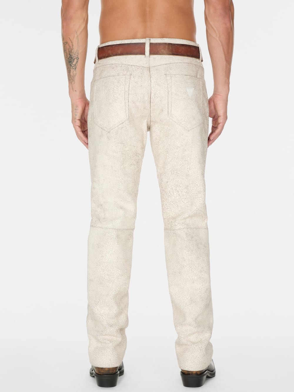 crackle leather pant