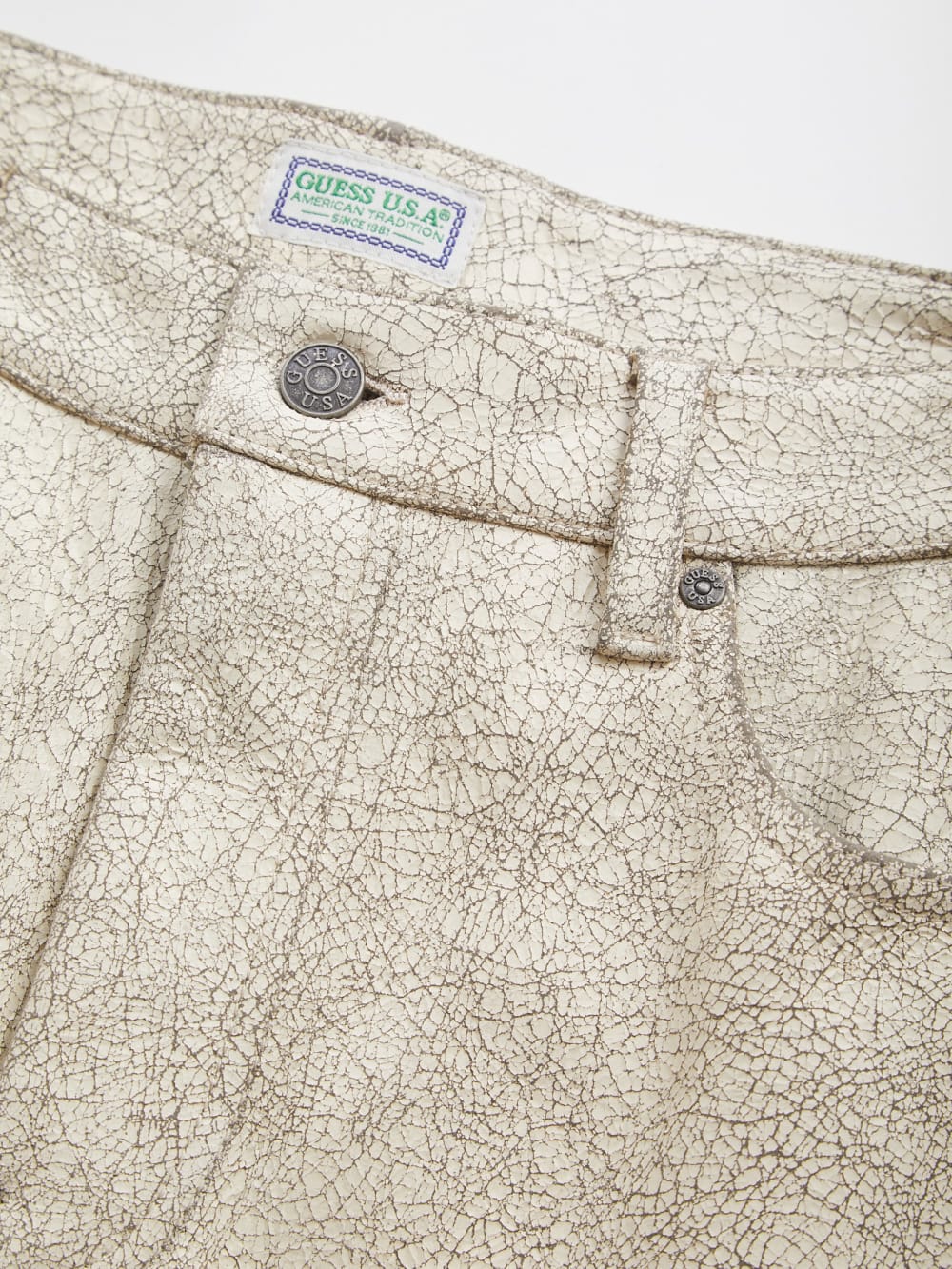 crackle leather pant