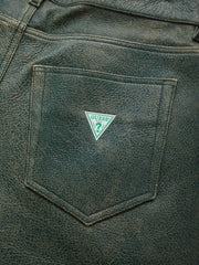 crackle leather pant