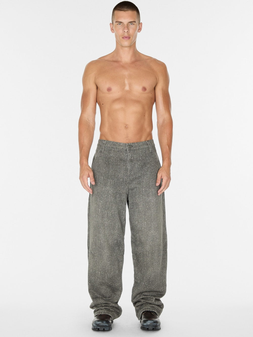flannel lined relaxed bull denim pant