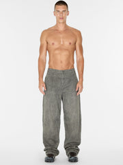 flannel lined relaxed bull denim pant