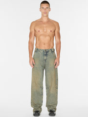 flannel lined relaxed denim pant