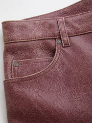 crackle leather pant