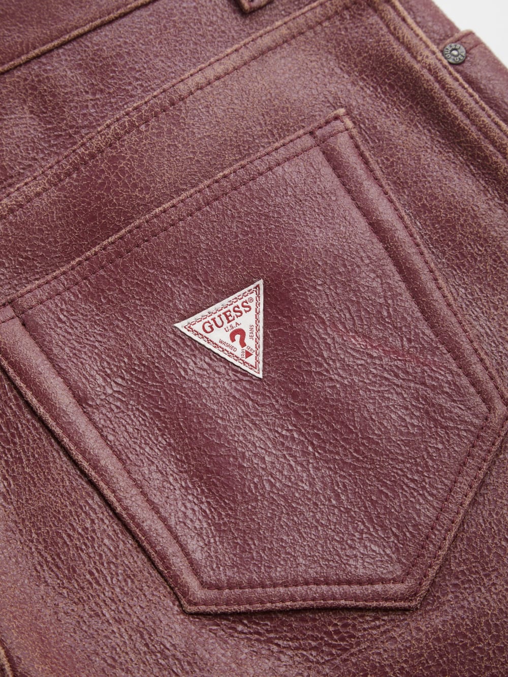crackle leather pant