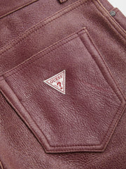 crackle leather pant