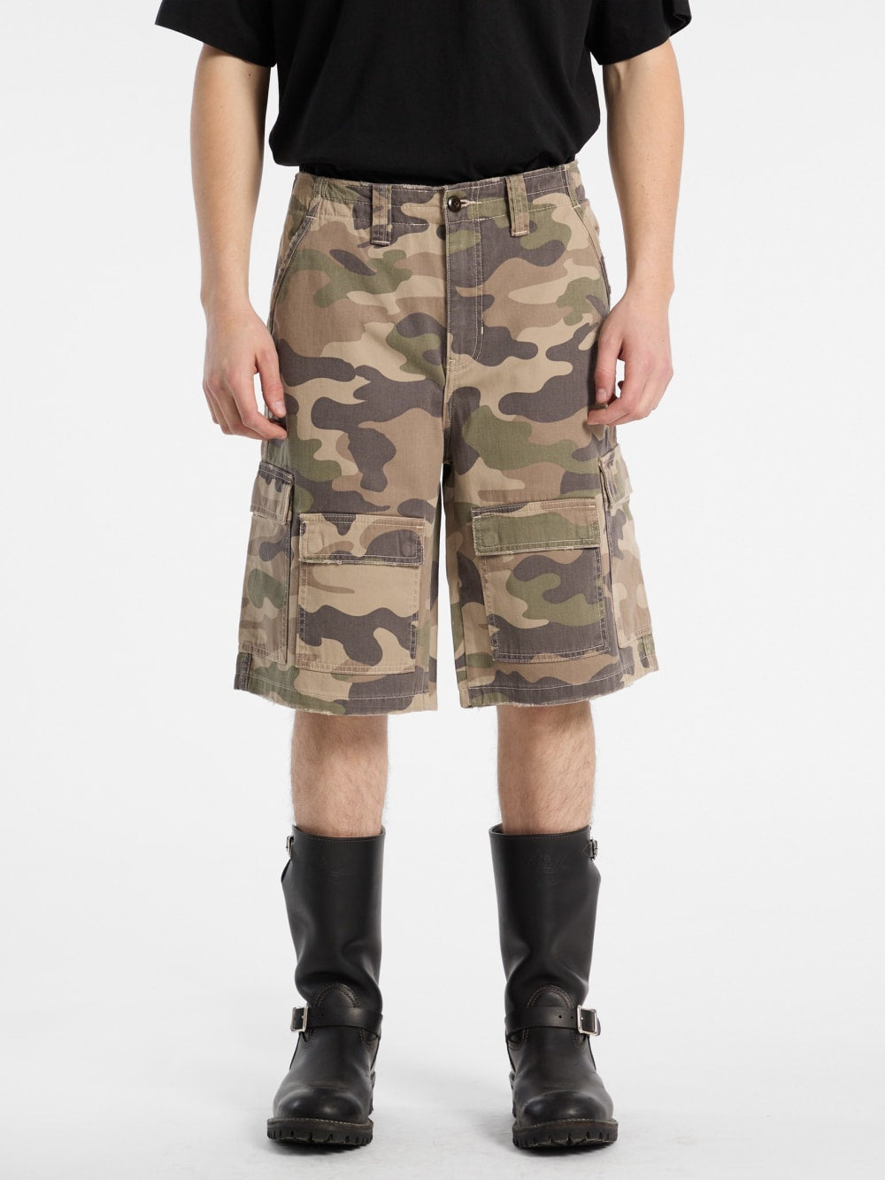 GUESS Originals Eco Twill Camo Cargo Shorts