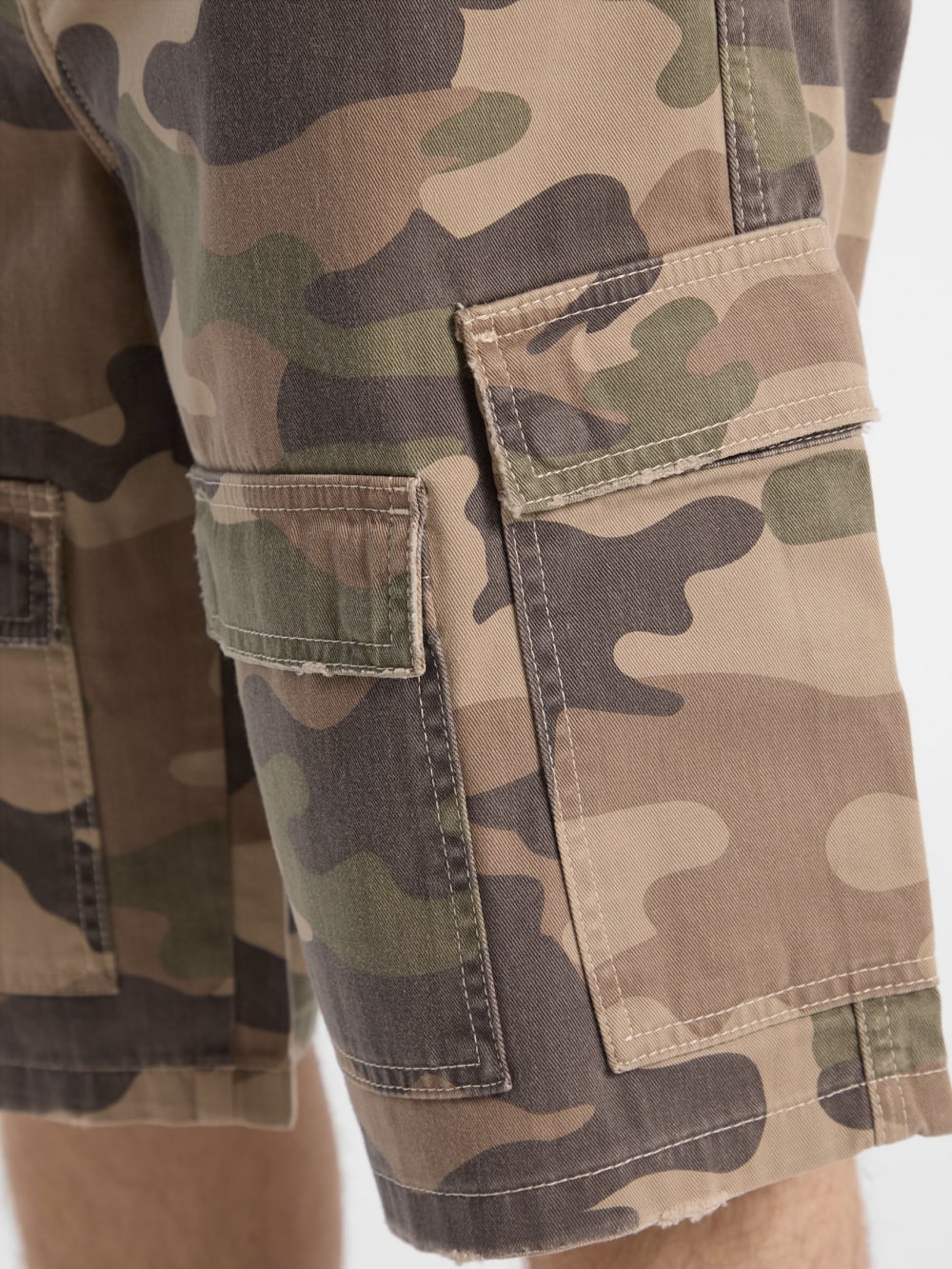 GUESS Originals Eco Twill Camo Cargo Shorts