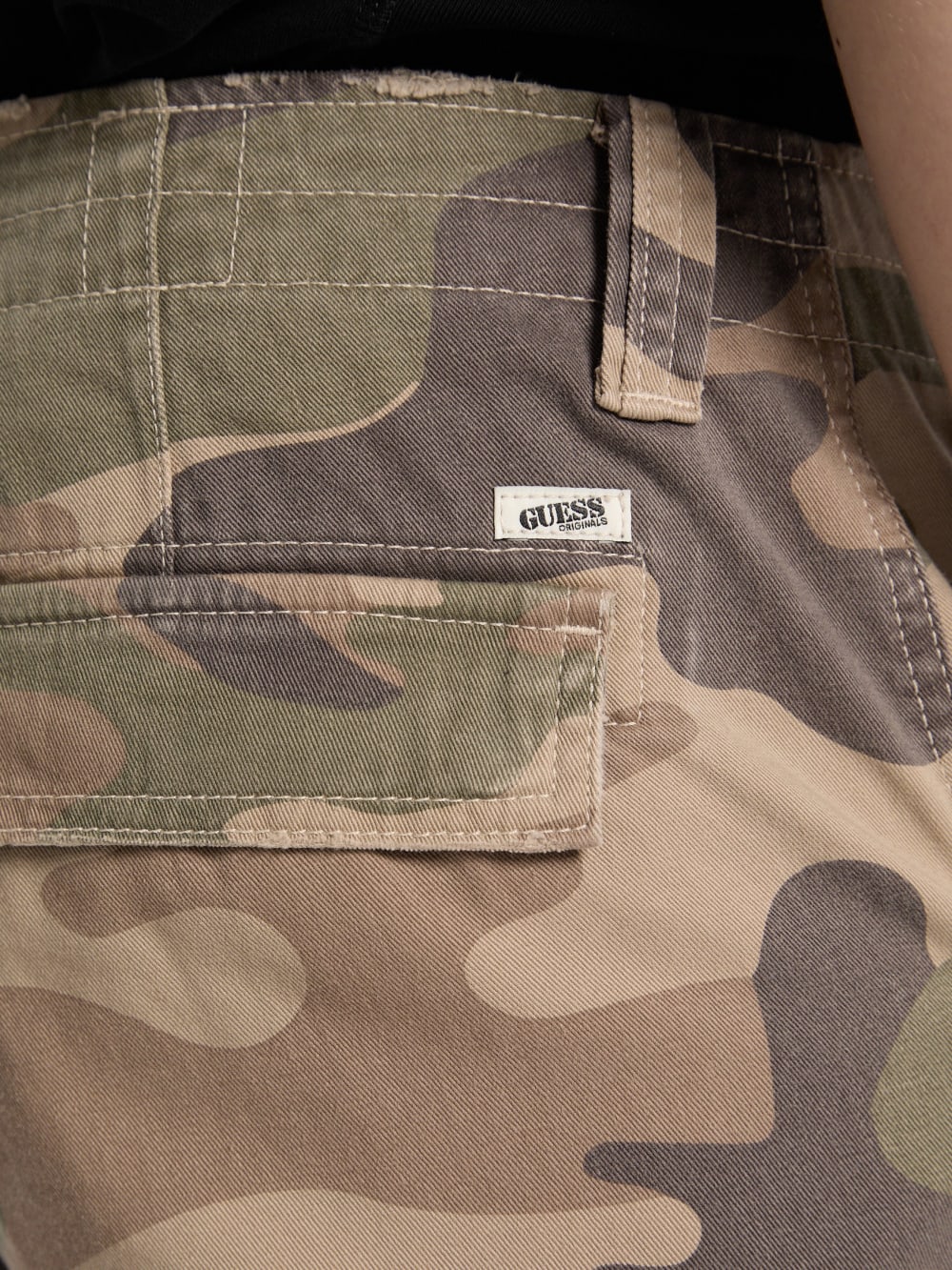 GUESS Originals Eco Twill Camo Cargo Shorts
